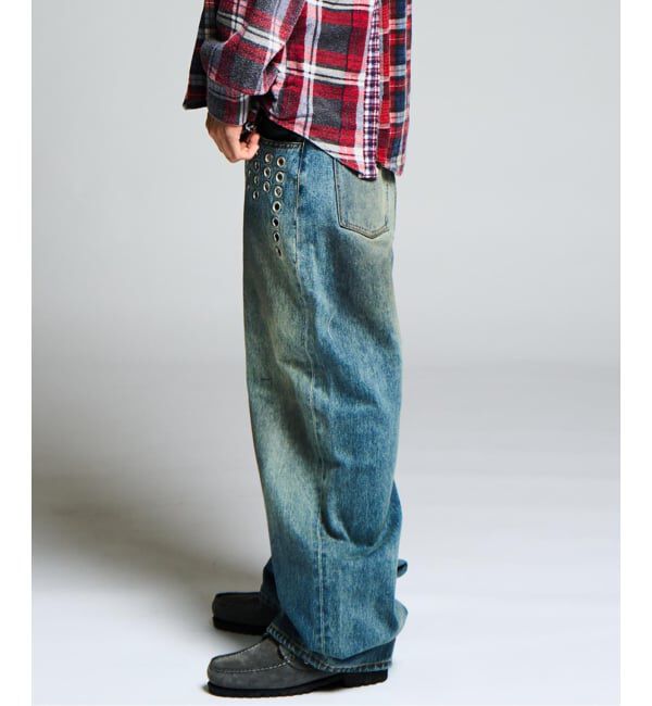 JOINT WORKS「アイレット ディテール ワイドデニムパンツ / J EYELET DETAIL PANTS」|デニム|