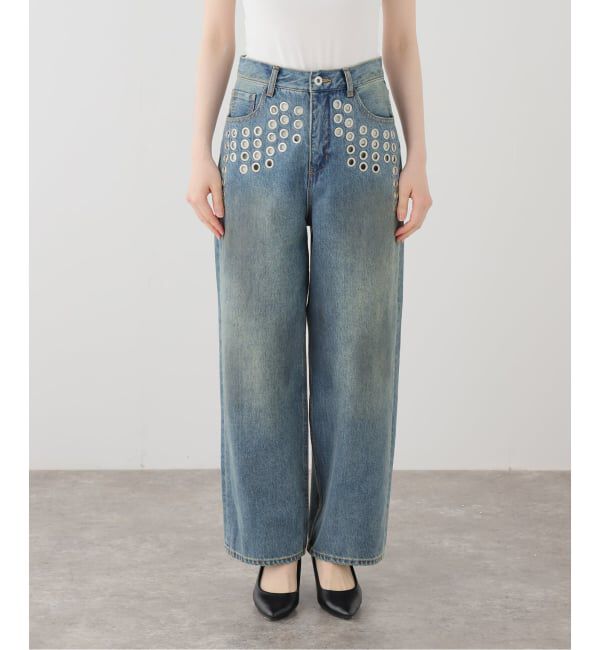 JOINT WORKS「アイレット ディテール ワイドデニムパンツ / J EYELET DETAIL PANTS」|デニム|