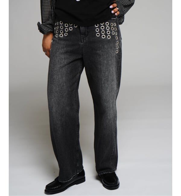 JOINT WORKS「アイレット ディテール ワイドデニムパンツ / J EYELET DETAIL PANTS」|デニム|