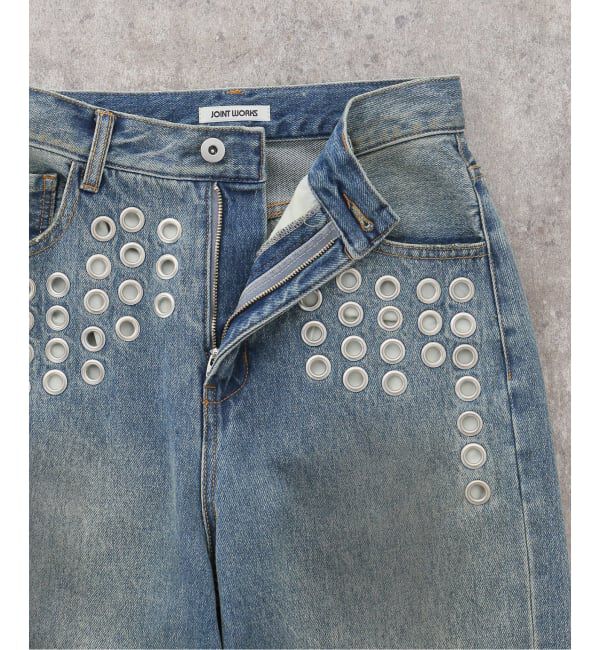 JOINT WORKS「アイレット ディテール ワイドデニムパンツ / J EYELET DETAIL PANTS」|デニム|
