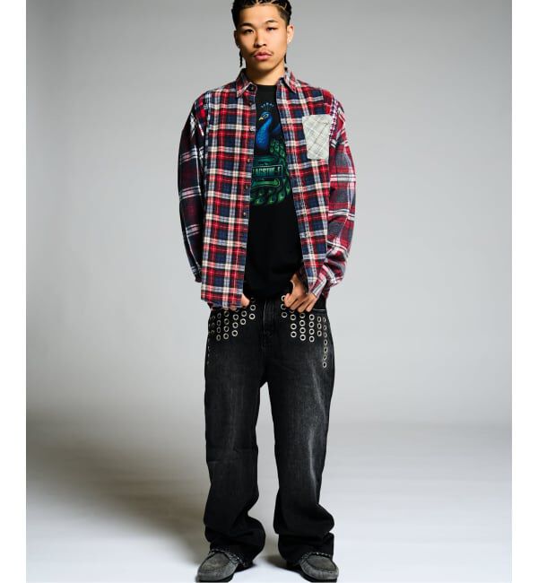 JOINT WORKS「アイレット ディテール ワイドデニムパンツ / J EYELET DETAIL PANTS」|デニム|