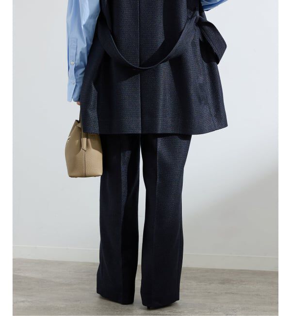 IENA「&NAVY ツイーディーパンツ」|スラックス|