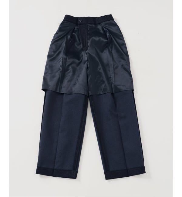IENA「&NAVY ツイーディーパンツ」|スラックス|