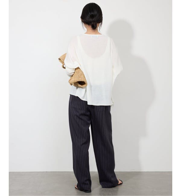 SLOBE IENA「《3サイズ展開/追加》フィブリルストライプリラックスパンツ」|その他|