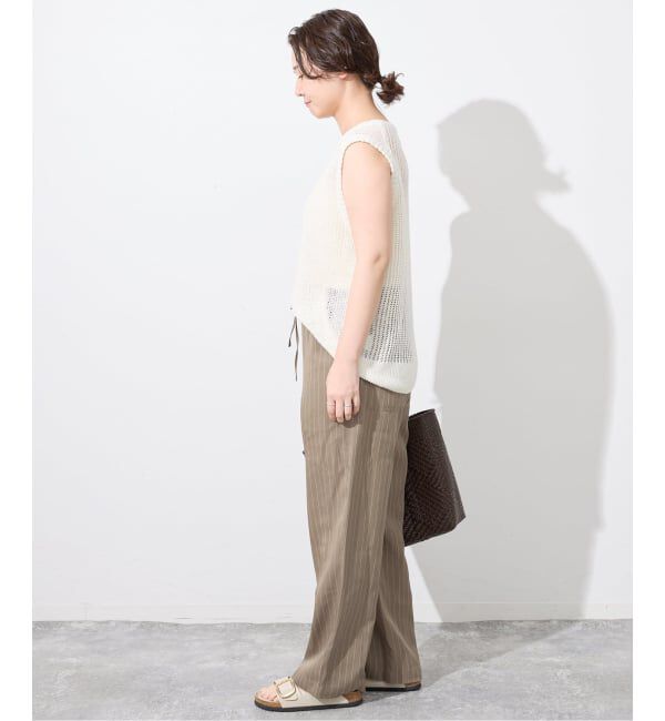 SLOBE IENA「《3サイズ展開/追加》フィブリルストライプリラックスパンツ」|その他|