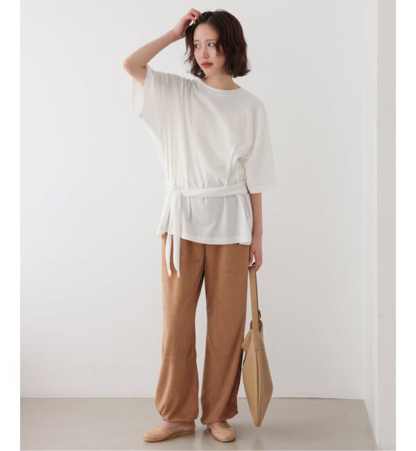 SLOBE IENA「《追加》Plus by ONIT/オニット SLOBE別注 スカーフ付Tシャツ」|Tシャツ・カットソー|
