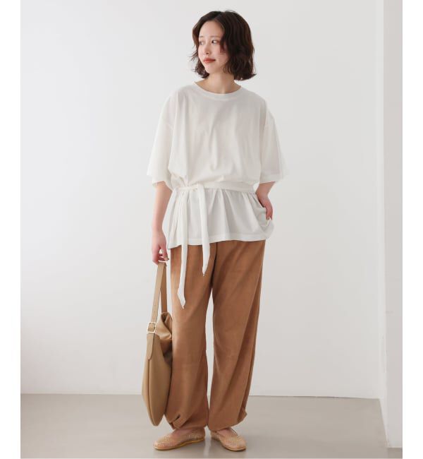 SLOBE IENA「《追加》Plus by ONIT/オニット SLOBE別注 スカーフ付Tシャツ」|Tシャツ・カットソー|