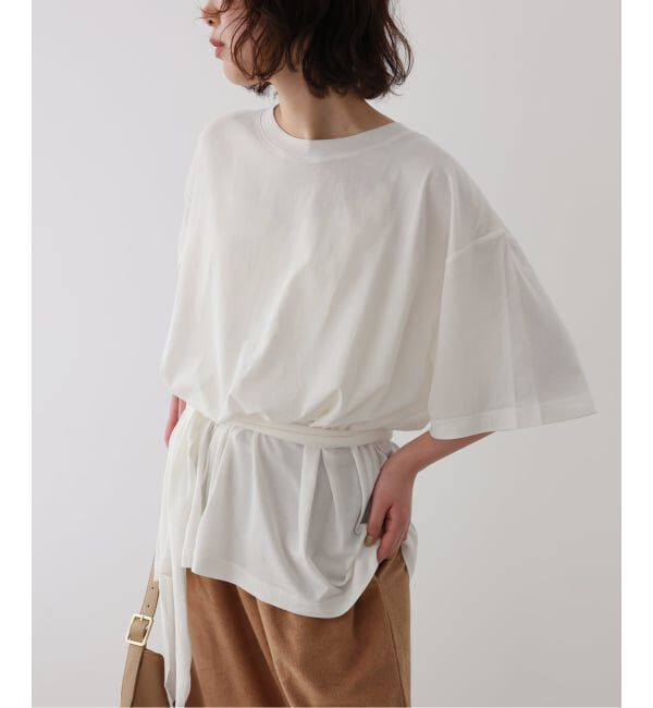 SLOBE IENA「《追加》Plus by ONIT/オニット SLOBE別注 スカーフ付Tシャツ」|Tシャツ・カットソー|