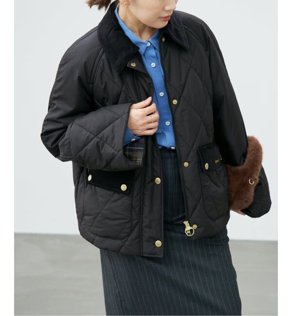 IENA「《予約》Barbour/バブアー 別注 MARTHA QUILTED JK ブルゾン」|その他|ブラック