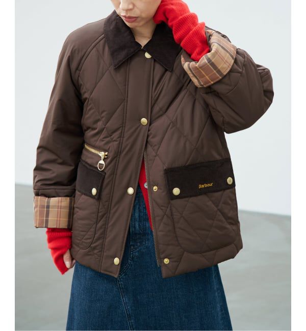 IENA「《予約》Barbour/バブアー 別注 MARTHA QUILTED JK ブルゾン」|その他|ブラウン