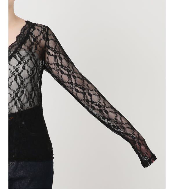 SLOBE IENA「《予約》Vネックレーストップス」|Tシャツ・カットソー|