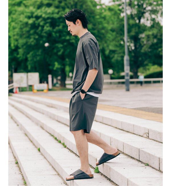 EDIFICE「【EDIFICE ALL-DAY SETUPシリーズ】2点セット プルオーバー Tシャツ&ショーツ」|シャツ・ブラウス|