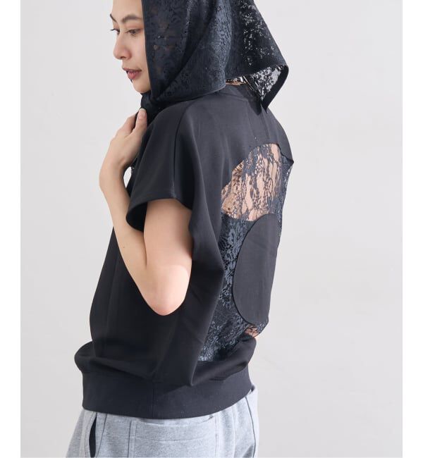 JOURNAL STANDARD「《追加》【LAYAS/レイヤーズ】 BACK LACE N/S P/O」|Tシャツ・カットソー|ブラック