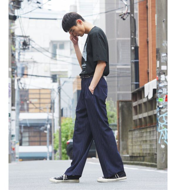 JOURNAL STANDARD relume「ヒールカット ルーズライト ストライプ スラックス」|スラックス|
