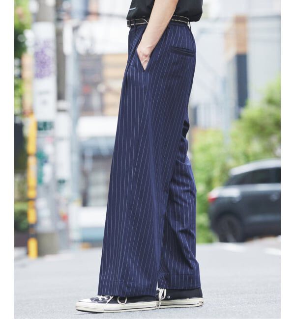 JOURNAL STANDARD relume「ヒールカット ルーズライト ストライプ スラックス」|スラックス|