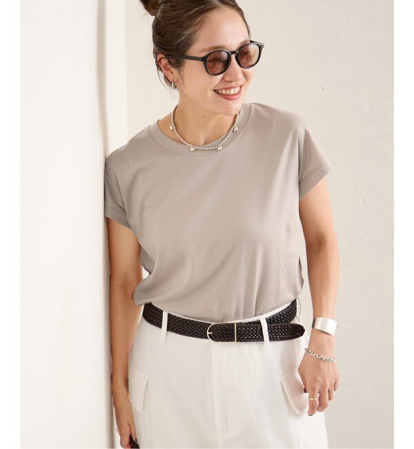 JOURNAL STANDARD「《追加3》汗ジミ防止ナノシアコンパクトTシャツ」|Tシャツ・カットソー|ベージュ A