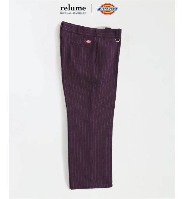 JOURNAL STANDARD relume「《追加予約》Dickies / ディッキーズ 別注 ピンタック ワイドストライプスラックス」|スラックス|ボルドー C