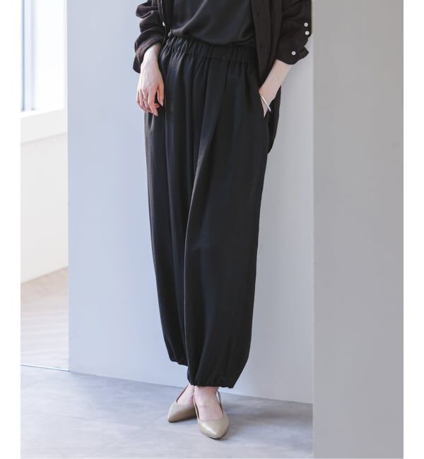 NOBLE「《追加》エアリーギャザーバレルパンツ」|その他|ブラック