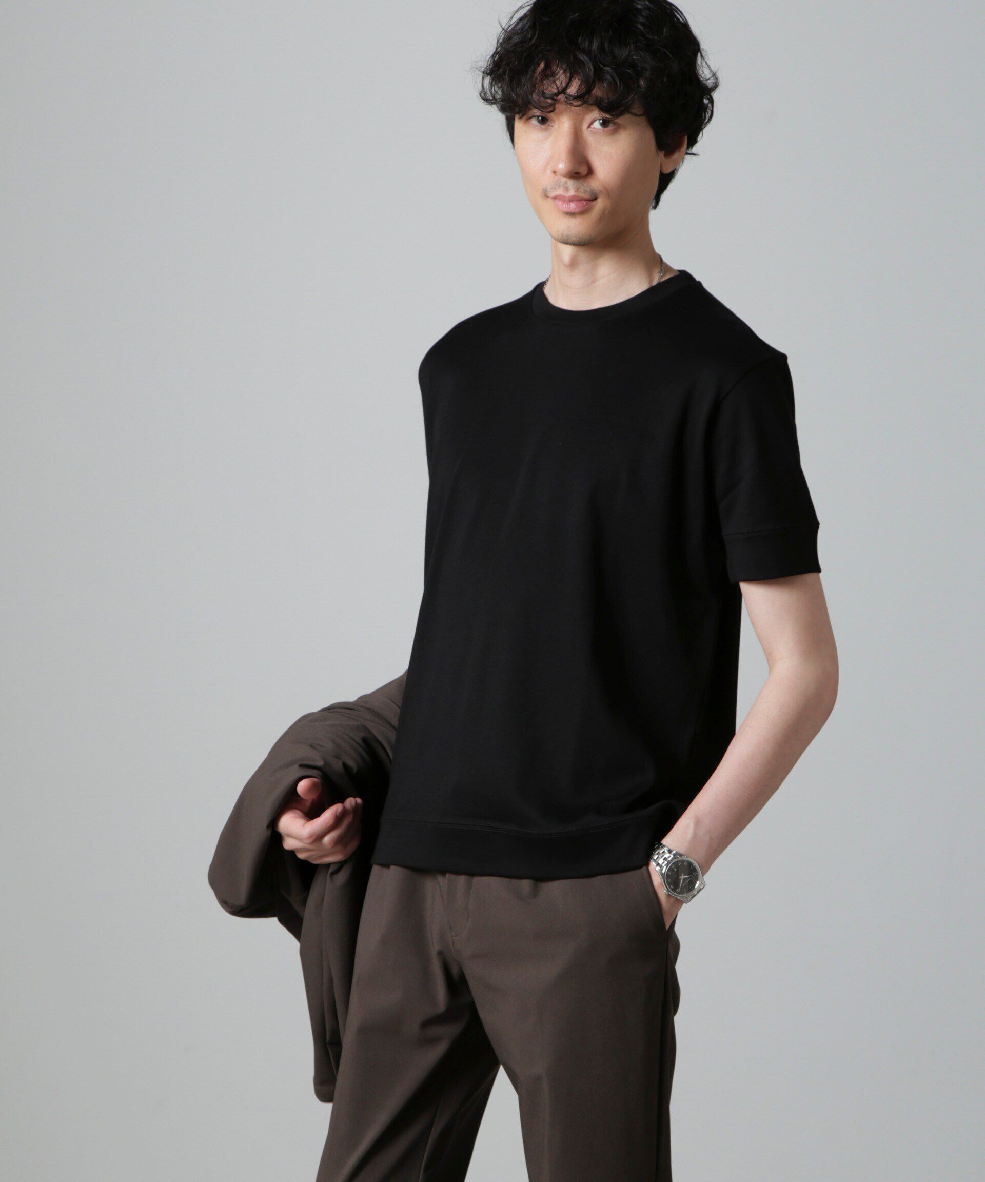 NANO universe「｢FORMAL JERSEY｣クルーネックカットソー半袖」|Tシャツ・カットソー|