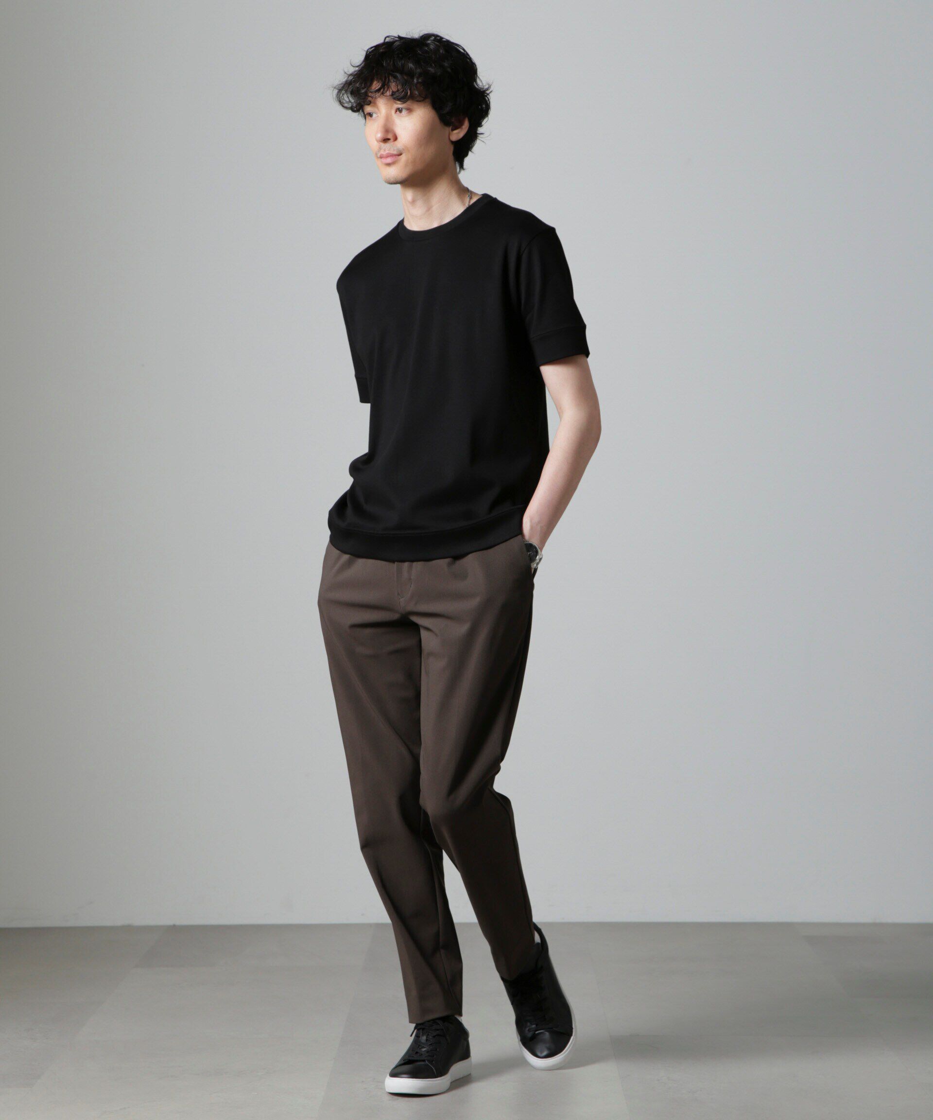 NANO universe「｢FORMAL JERSEY｣クルーネックカットソー半袖」|Tシャツ・カットソー|