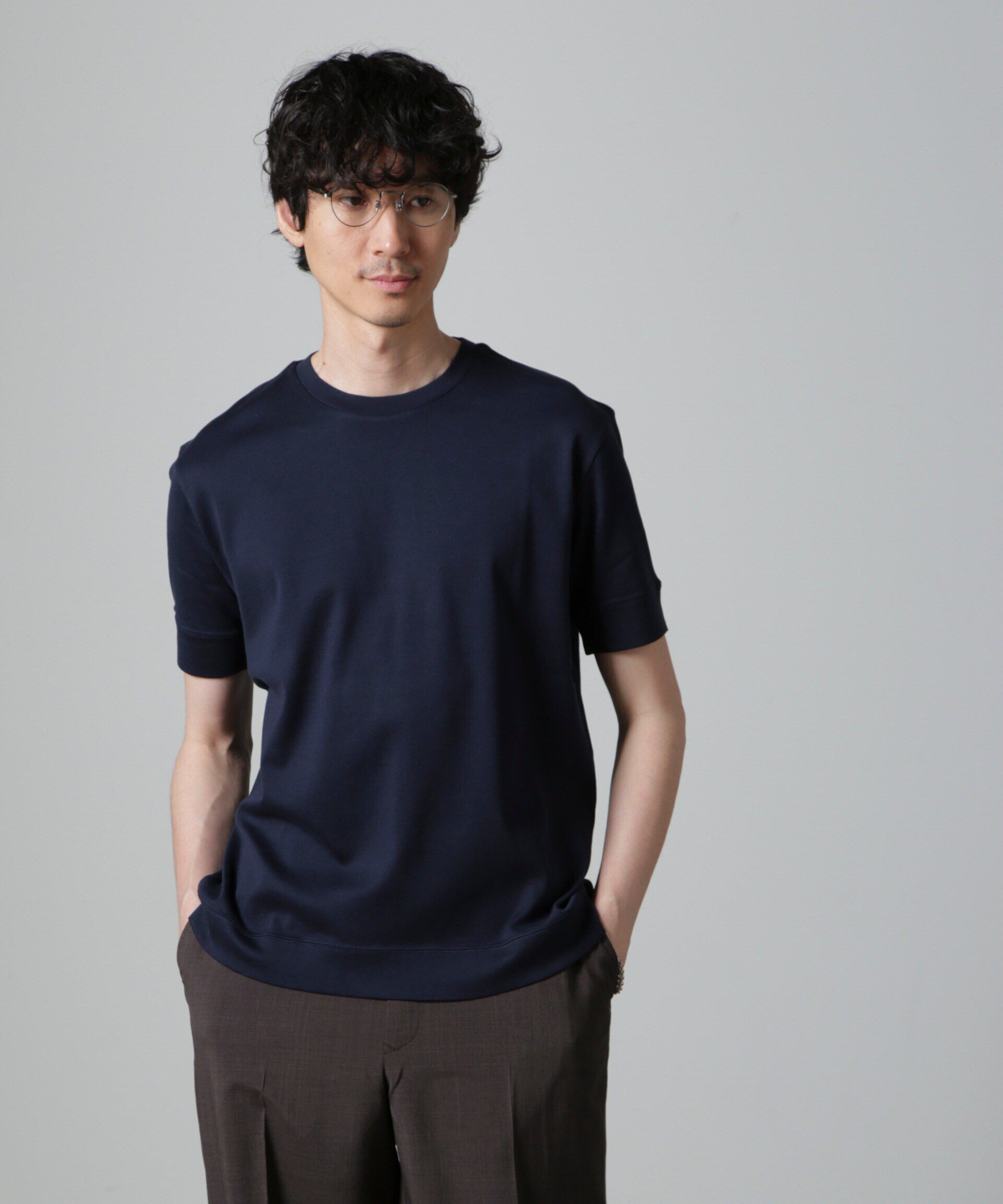 NANO universe「｢FORMAL JERSEY｣クルーネックカットソー半袖」|Tシャツ・カットソー|