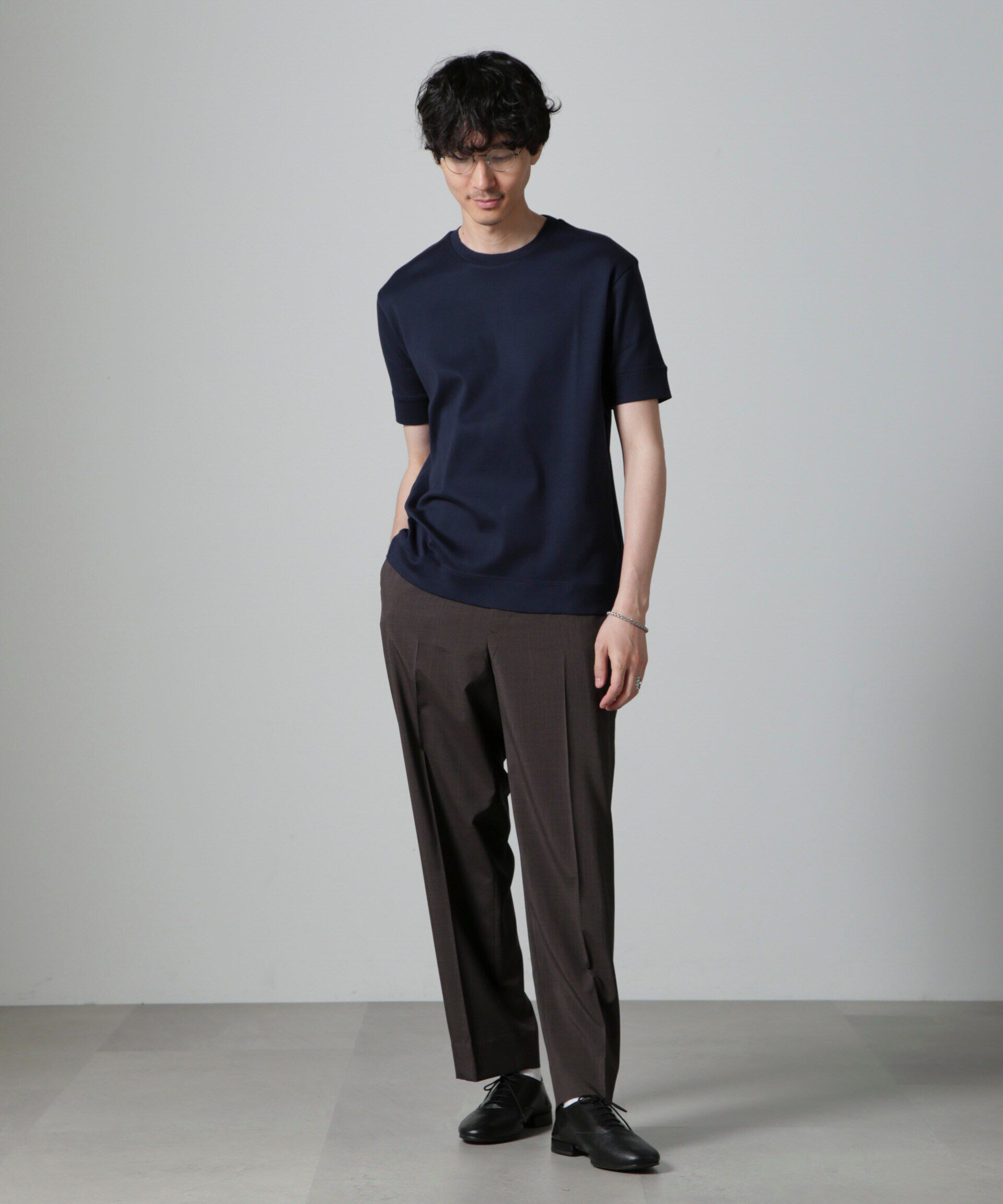 NANO universe「｢FORMAL JERSEY｣クルーネックカットソー半袖」|Tシャツ・カットソー|