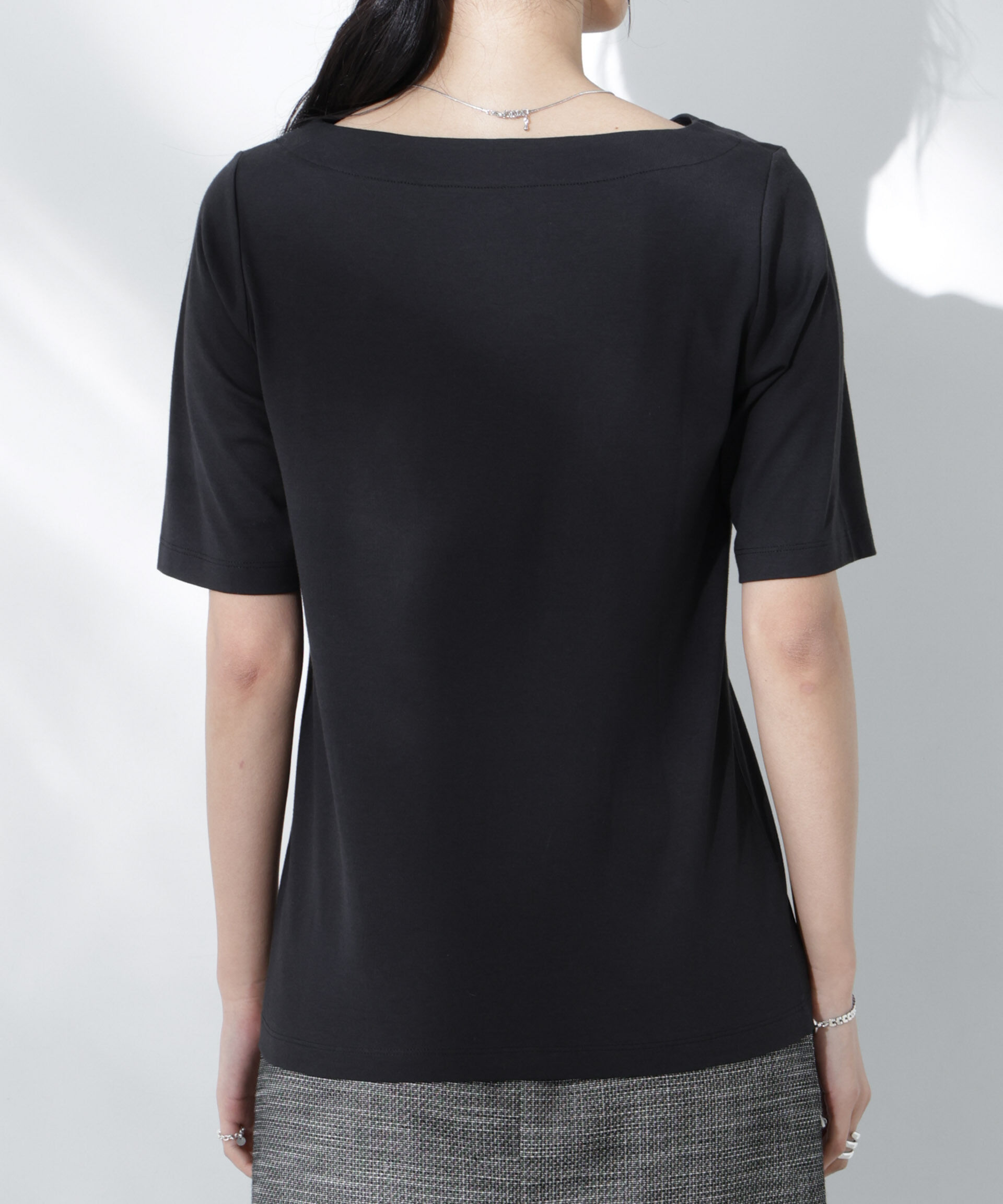 NANO universe「Anti Soaked(R) 汗染み防止ボートネックTシャツ」|Tシャツ・カットソー|