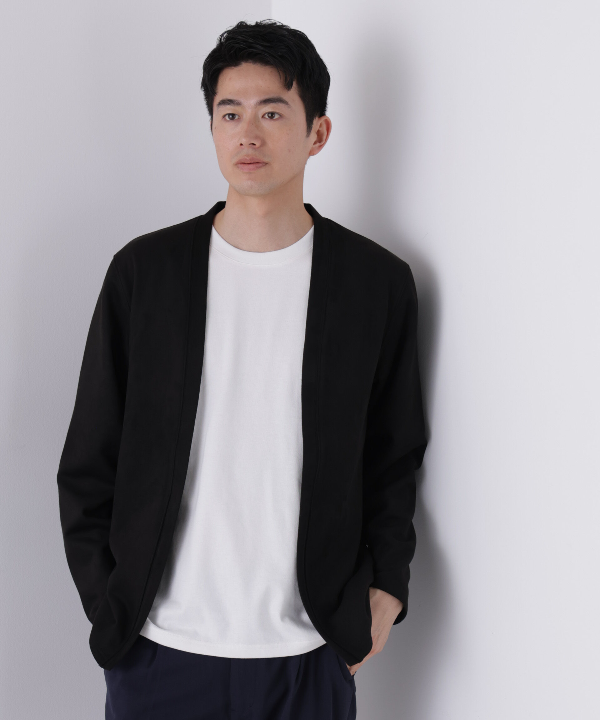 NANO universe「フェイクスエードトッパーカーディガン」|Tシャツ・カットソー|