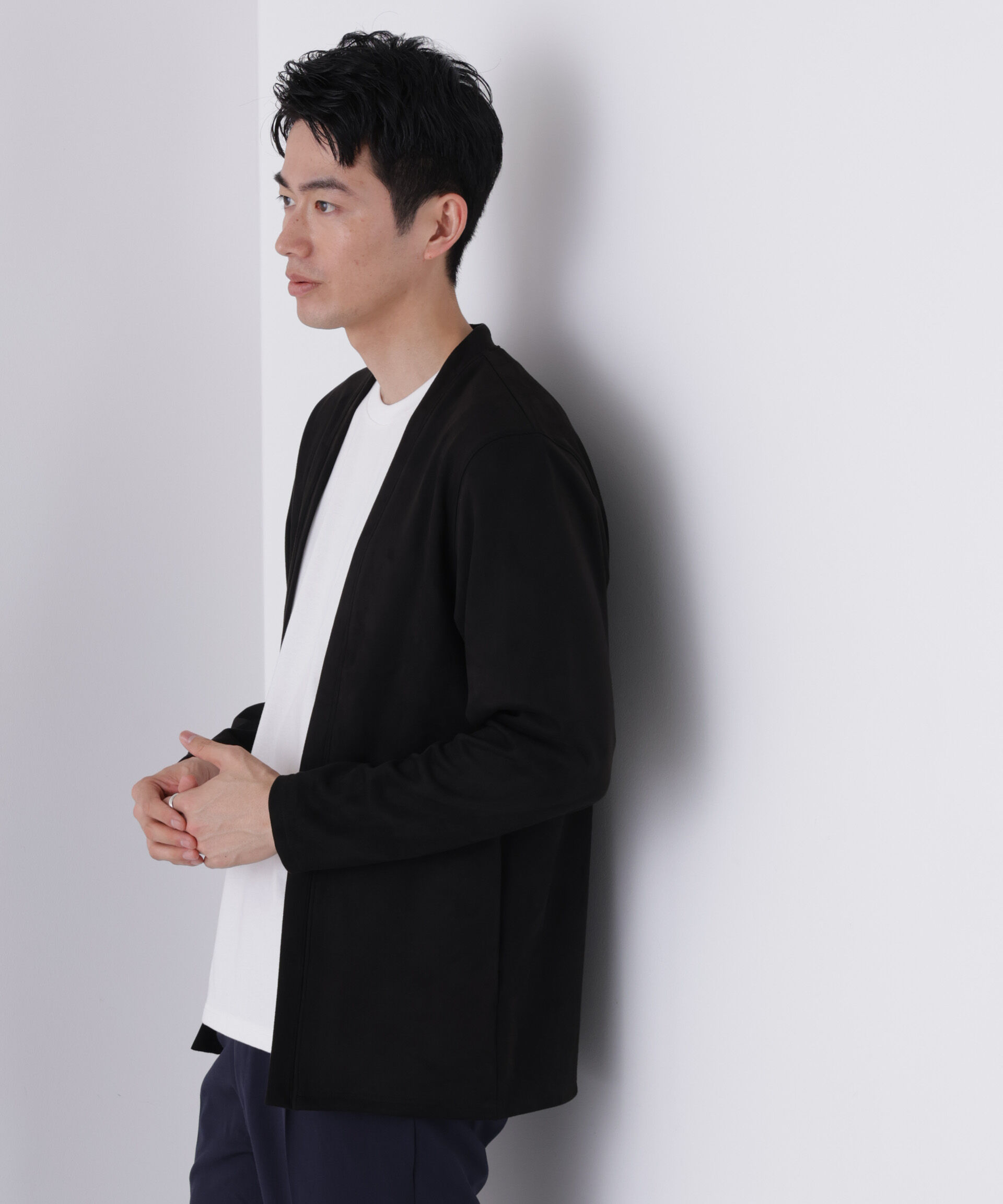 NANO universe「フェイクスエードトッパーカーディガン」|Tシャツ・カットソー|