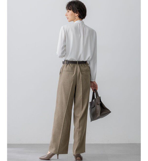 23区「【洗える/セットアップ対応】ウールライクカルゼ ワイド パンツ」|その他|