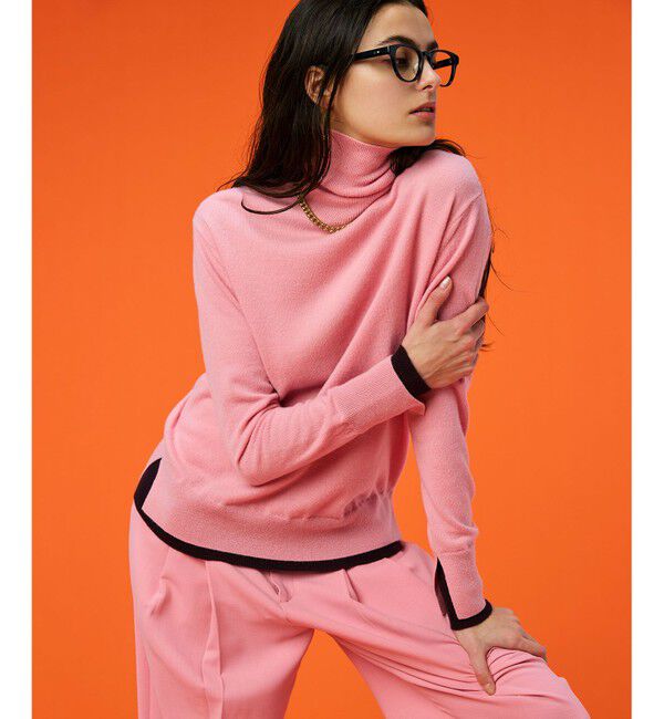 BEIGE,「【洗える】POMPE / ウールカシミヤタートルネックニット」|ニット・セーター|Pink&times;Bordeaux
