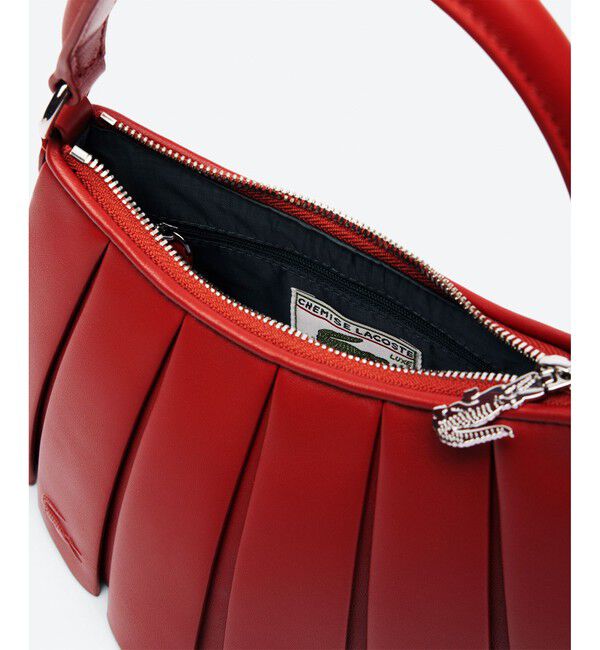 LACOSTE「LENGLEN ラムレザープリーツハンドバッグ 2WAY ショルダーバッグ」|ショルダー・メッセンジャー|