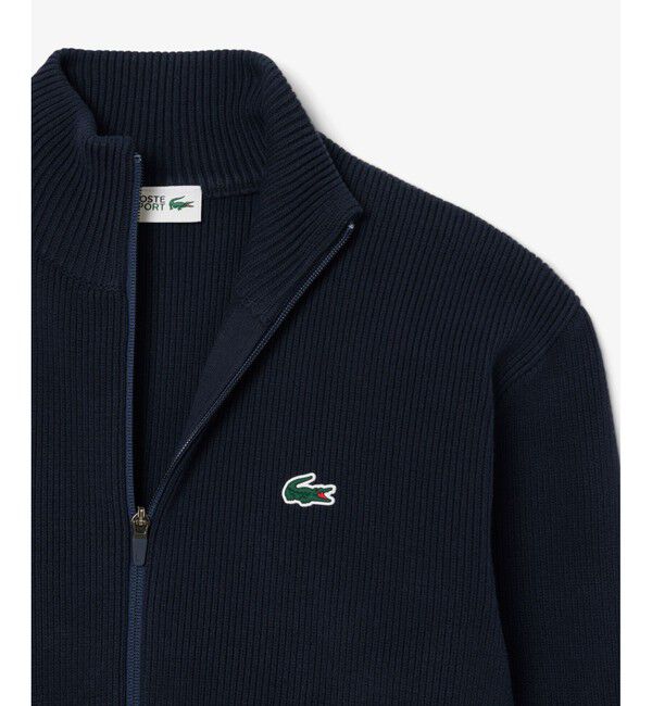 LACOSTE「コットンブレンドジップアップセーター」|ニット・セーター|
