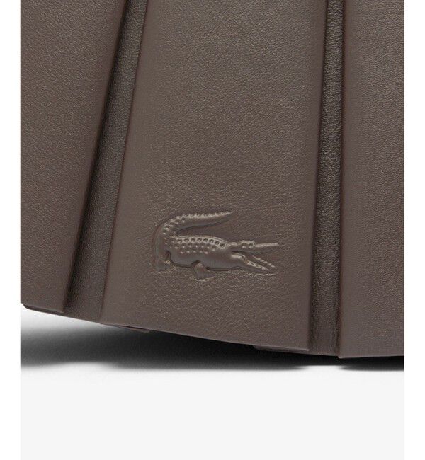 LACOSTE「LENGLEN レザープリーツショルダーバッグ」|ハンドバッグ|
