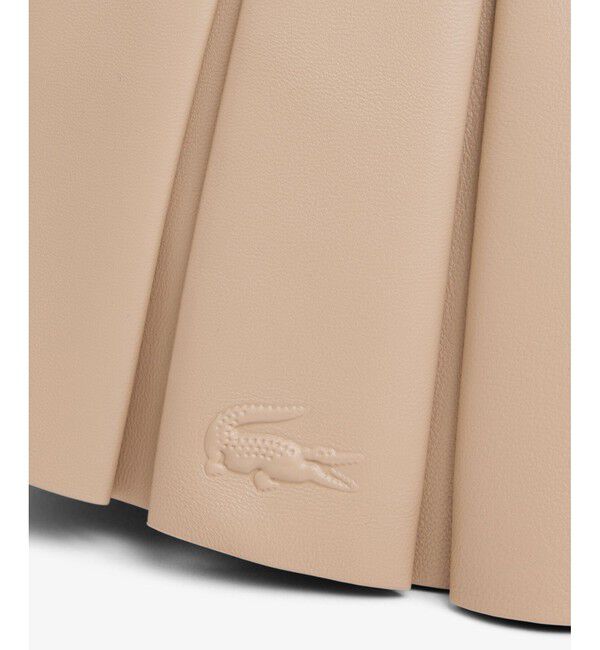 LACOSTE「LENGLEN レザープリーツショルダーバッグ」|ハンドバッグ|