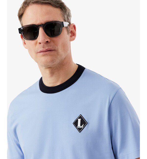 LACOSTE「フランスメイド レトロパッチTシャツ」|Tシャツ・カットソー|