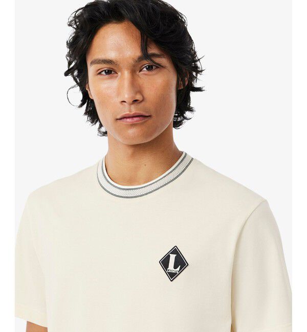 LACOSTE「フランスメイド レトロパッチTシャツ」|Tシャツ・カットソー|