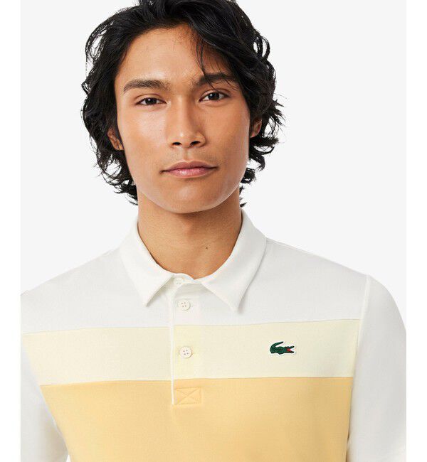 LACOSTE「ウルトラドライ ストレッチカラーブロックゴルフポロシャツ」|ポロシャツ|