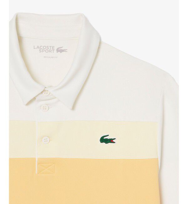 LACOSTE「ウルトラドライ ストレッチカラーブロックゴルフポロシャツ」|ポロシャツ|