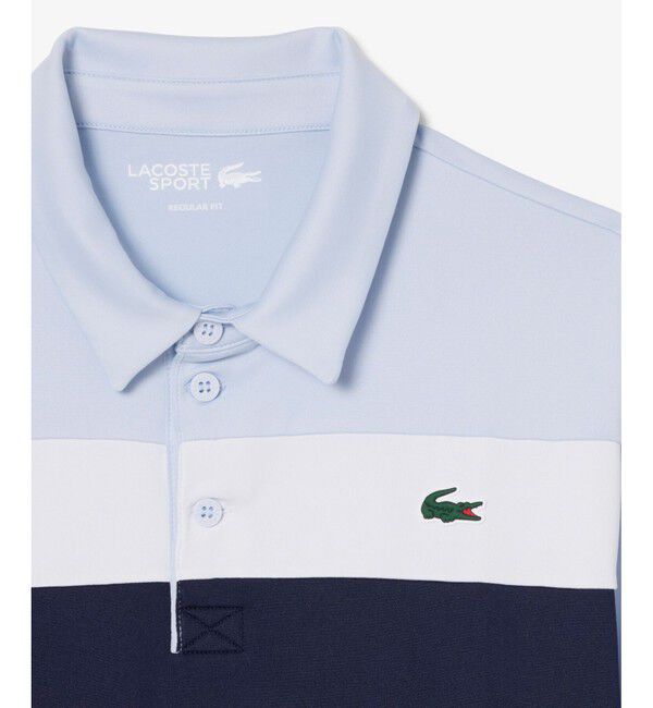 LACOSTE「ウルトラドライ ストレッチカラーブロックゴルフポロシャツ」|ポロシャツ|