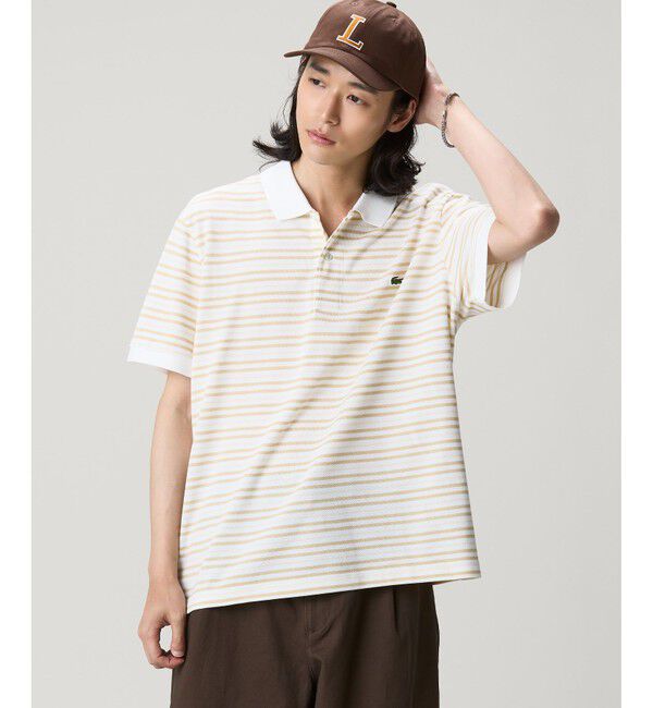 LACOSTE「マルチボーダー鹿の子地ポロシャツ」|ポロシャツ|