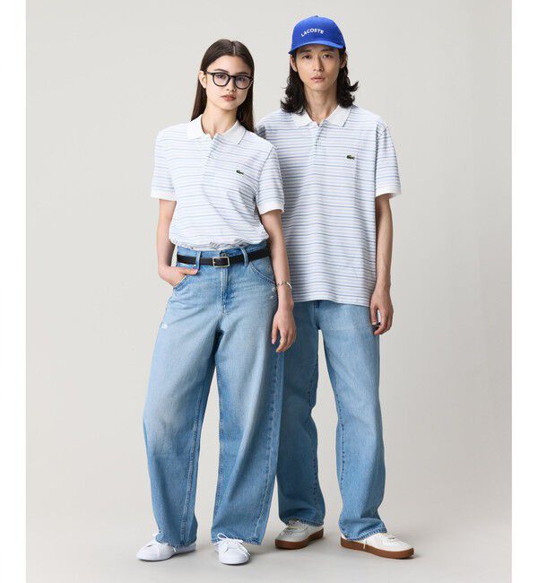 LACOSTE「マルチボーダー鹿の子地ポロシャツ」|ポロシャツ|