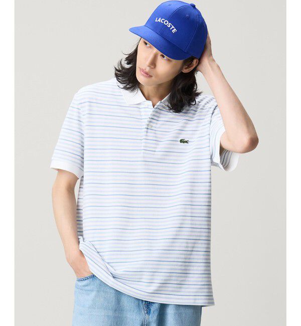 LACOSTE「マルチボーダー鹿の子地ポロシャツ」|ポロシャツ|