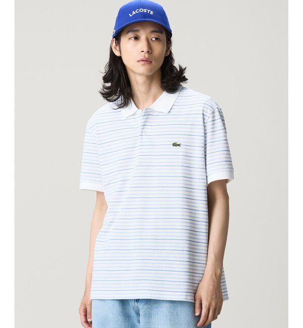 LACOSTE「マルチボーダー鹿の子地ポロシャツ」|ポロシャツ|