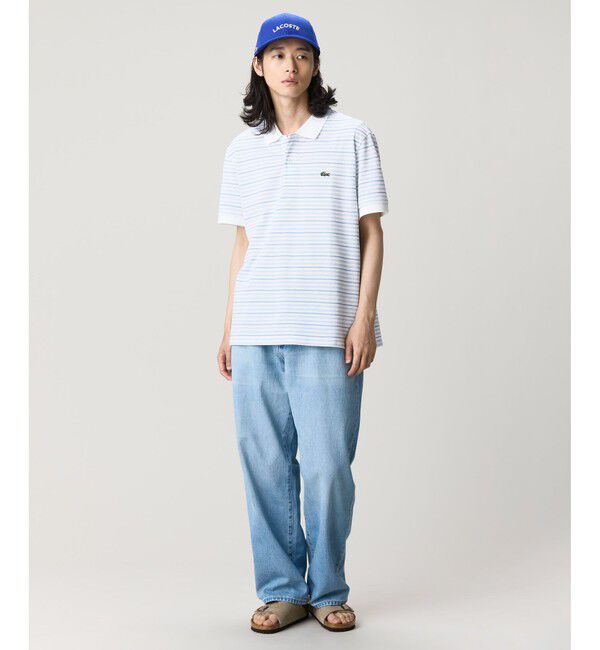 LACOSTE「マルチボーダー鹿の子地ポロシャツ」|ポロシャツ|