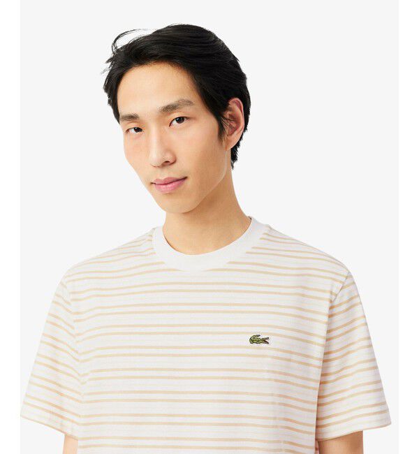 LACOSTE「ボーダーコットンTシャツ」|Tシャツ・カットソー|
