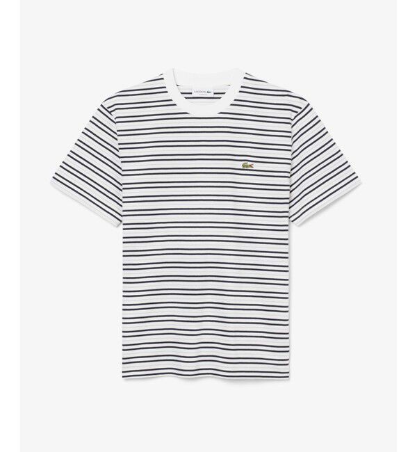 LACOSTE「ボーダーコットンTシャツ」|Tシャツ・カットソー|
