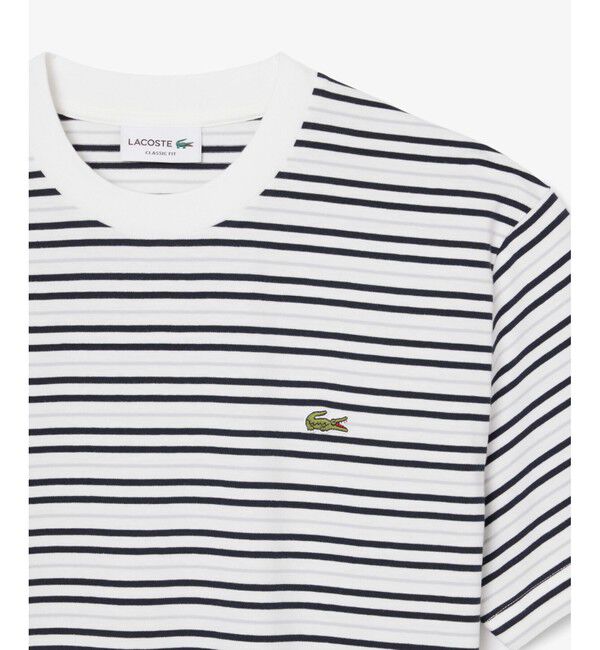 LACOSTE「ボーダーコットンTシャツ」|Tシャツ・カットソー|
