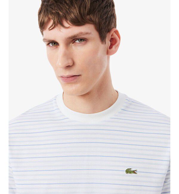 LACOSTE「ボーダーコットンTシャツ」|Tシャツ・カットソー|