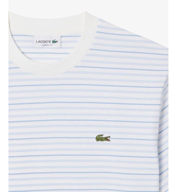 LACOSTE「ボーダーコットンTシャツ」|Tシャツ・カットソー|
